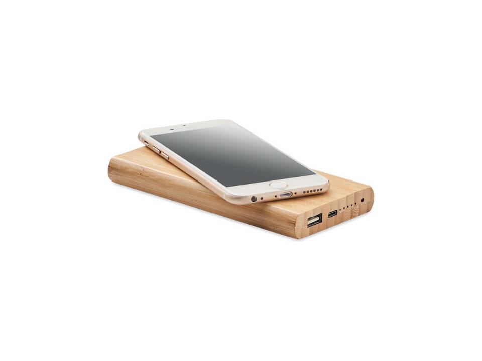 Bamboe powerbank 6000 mAh 1