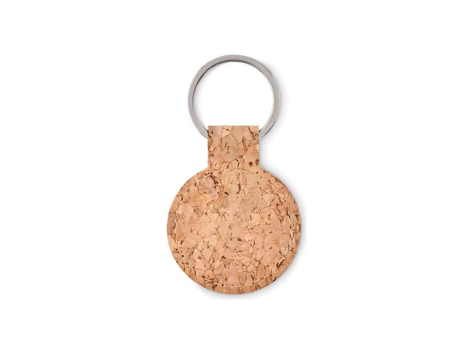 Ronde sleutelhanger van kurk 3