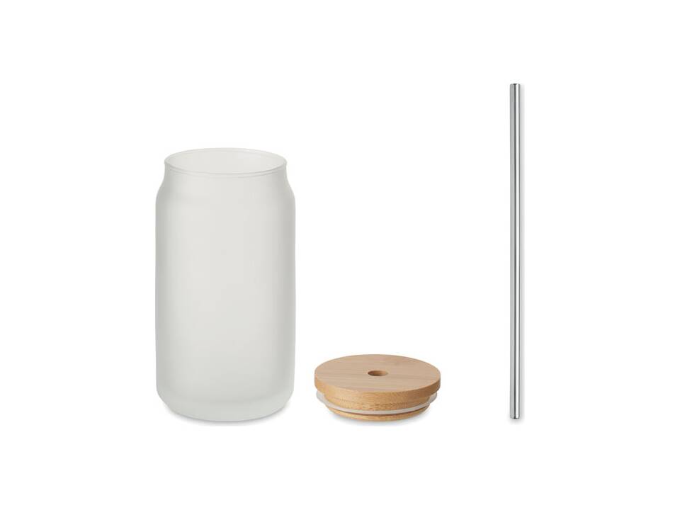 Sublimatie drinkbeker mason jar met rietje - 450 ml 2