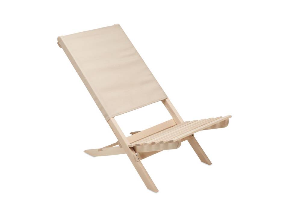 Opvouwbare houten strandstoel long 5