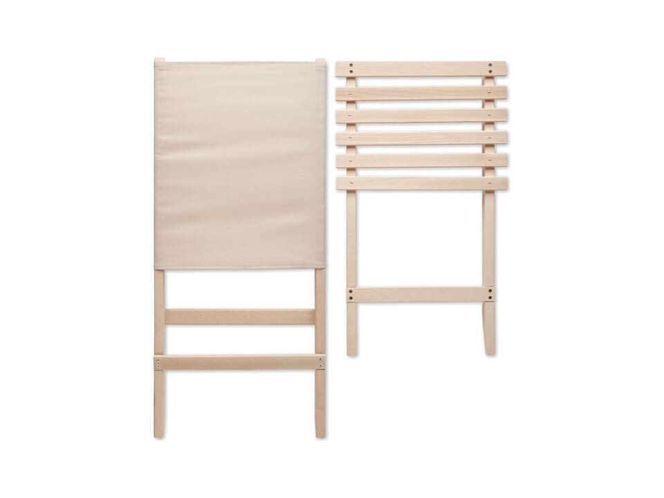 Opvouwbare houten strandstoel long 7
