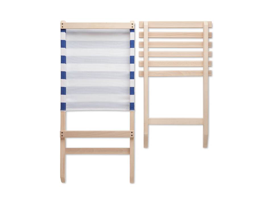 Opvouwbare houten strandstoel long 12