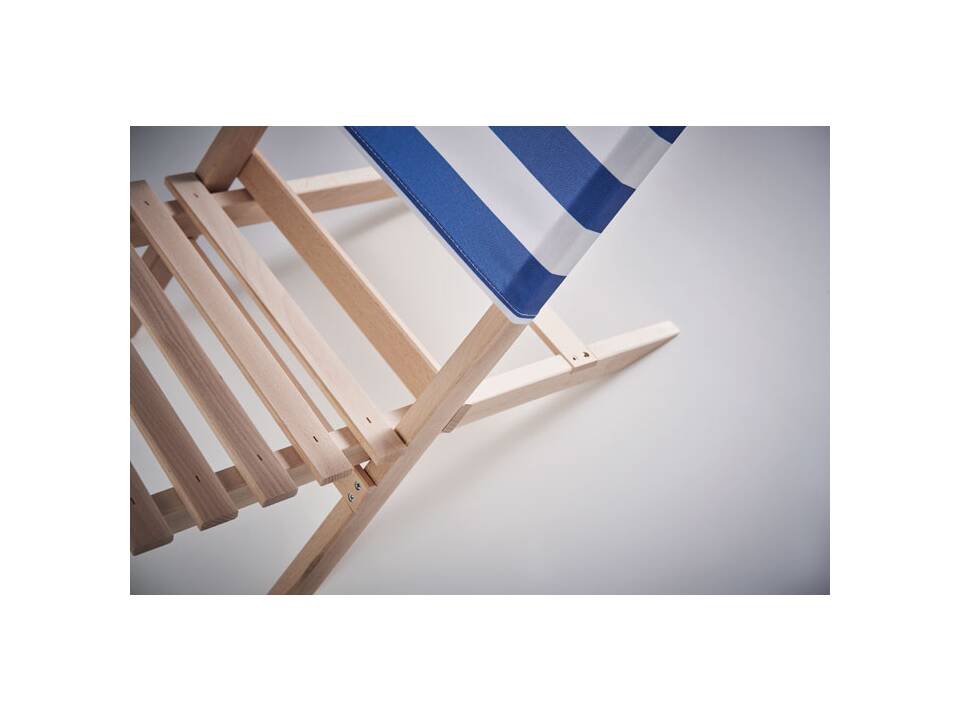 Opvouwbare houten strandstoel long 11