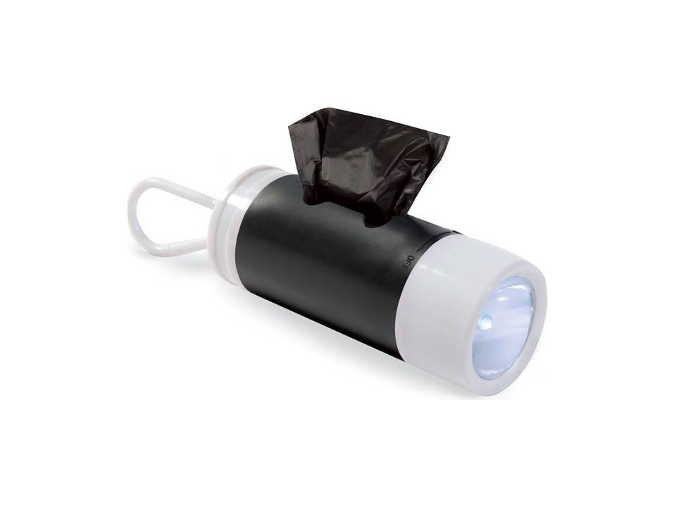Zaklamp met container vuilniszakjes 5