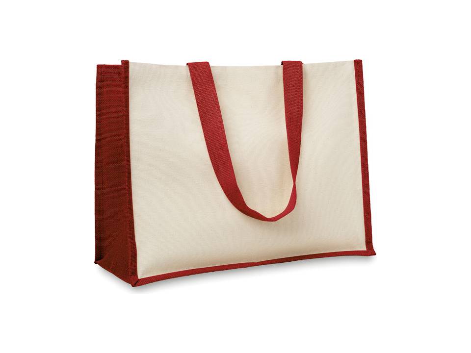 Jute Canvas boodschappentas 39x31x16cm 10