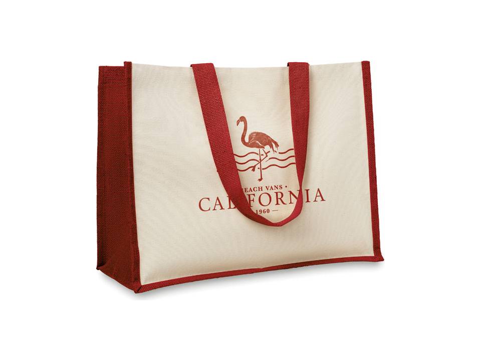 Jute Canvas boodschappentas 39x31x16cm 11