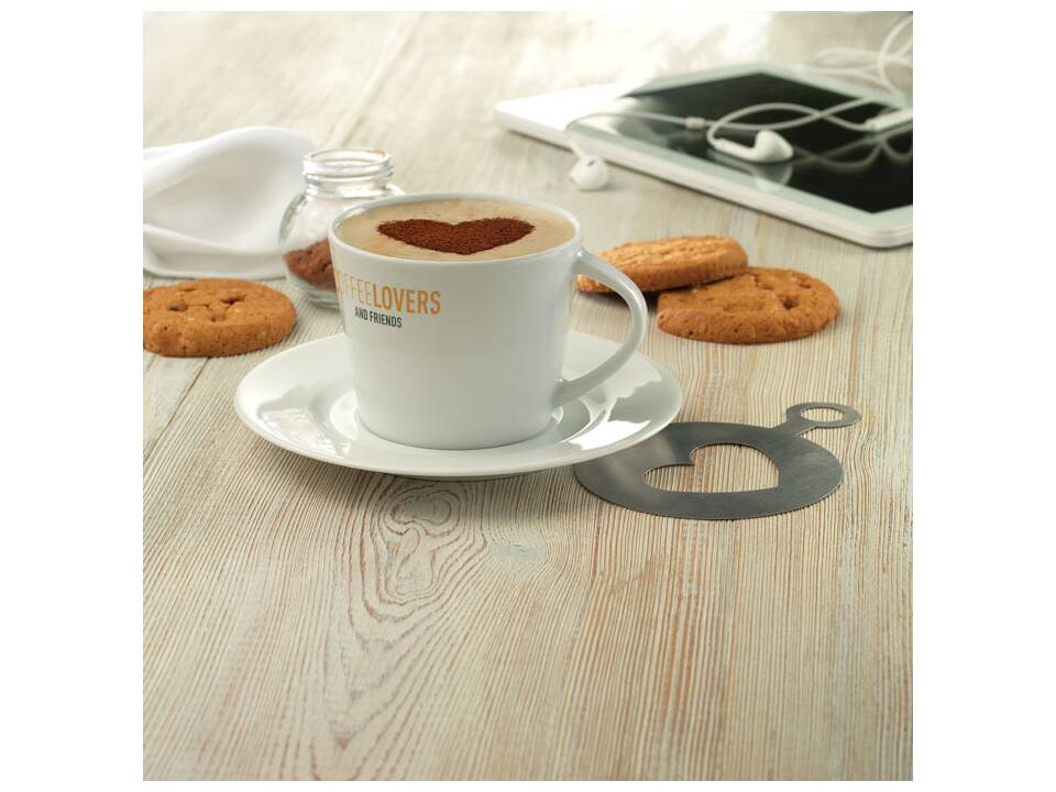 Koffie of Cappuccino kop en schotel - 180 ml 2