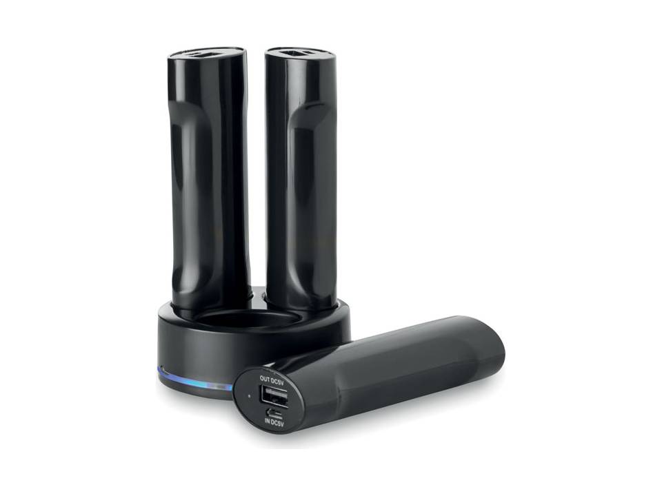 Power station voor 3 powerbanks - 3x 2200 mAh 3