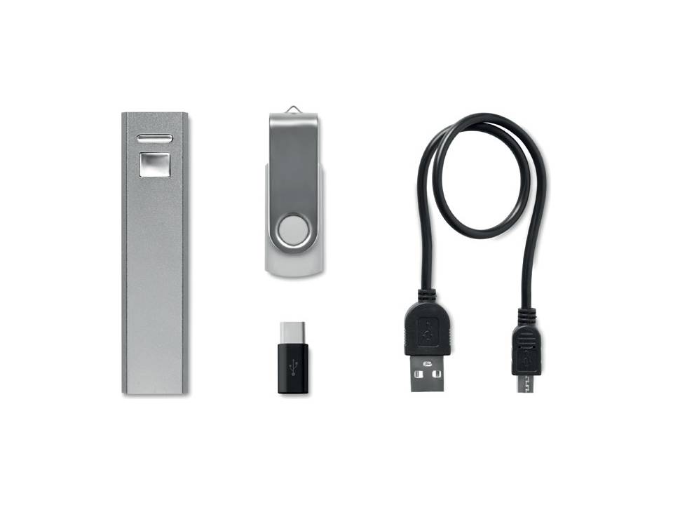 8 GB USB-stick met powerbank - 2200 mAh 1
