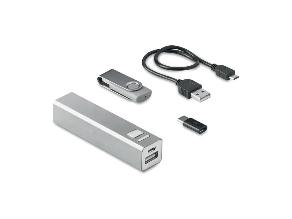 8 GB USB-stick met powerbank - 2200 mAh 2
