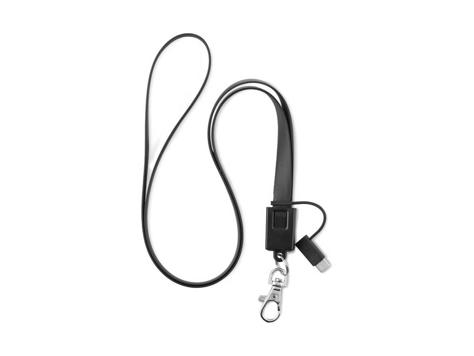 Necklet Lanyard met micro USB en type C 3