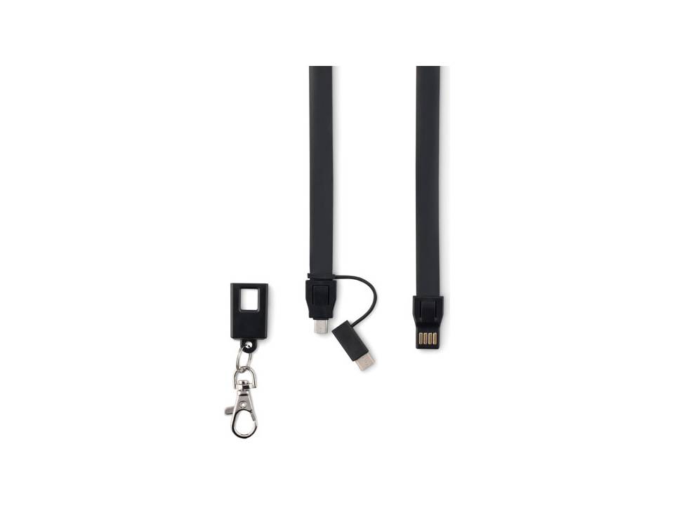 Necklet Lanyard met micro USB en type C 1