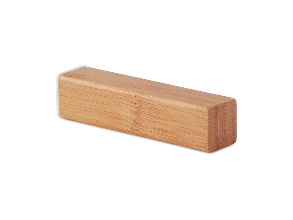 Bamboe powerbank balk - 2200 mAh 5