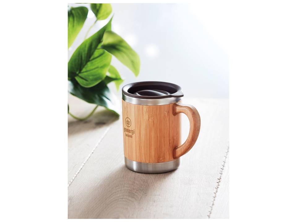 Bamboe RVS drinkbeker - 300 ml 9