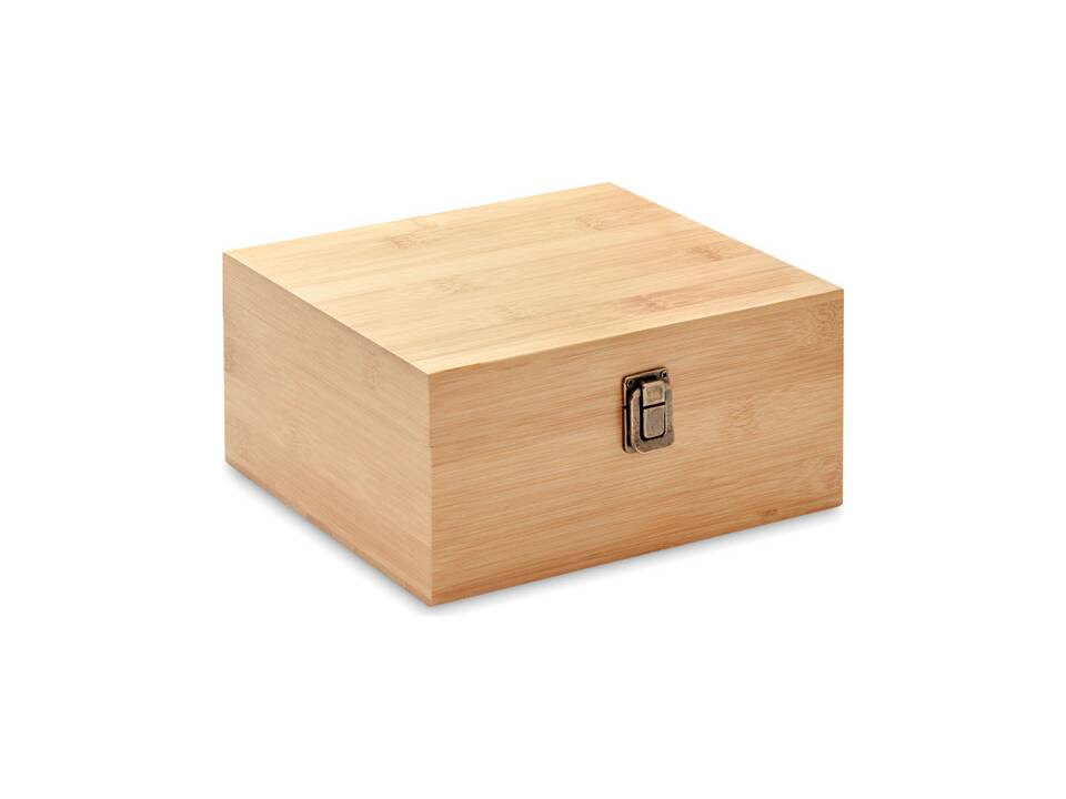 Luxe whiskey set in bamboe box 4