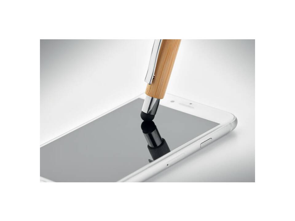 Bamboe stylus balpen 2