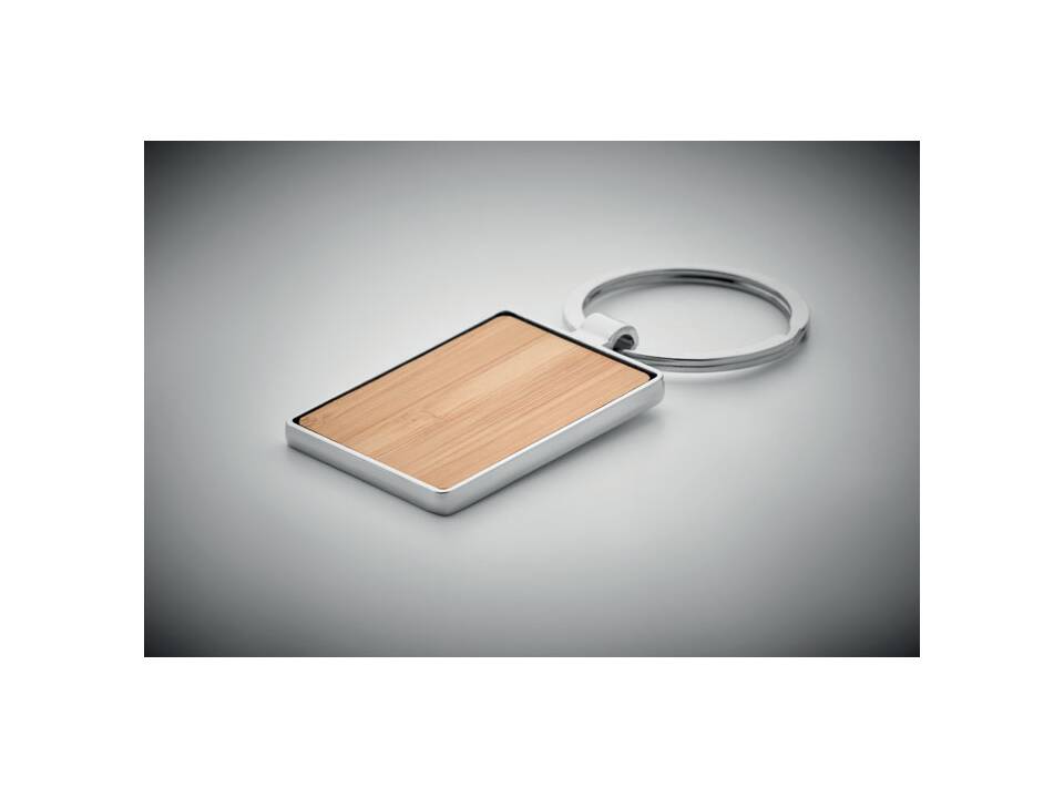 Bamboe sleutelhanger rechthoek 4