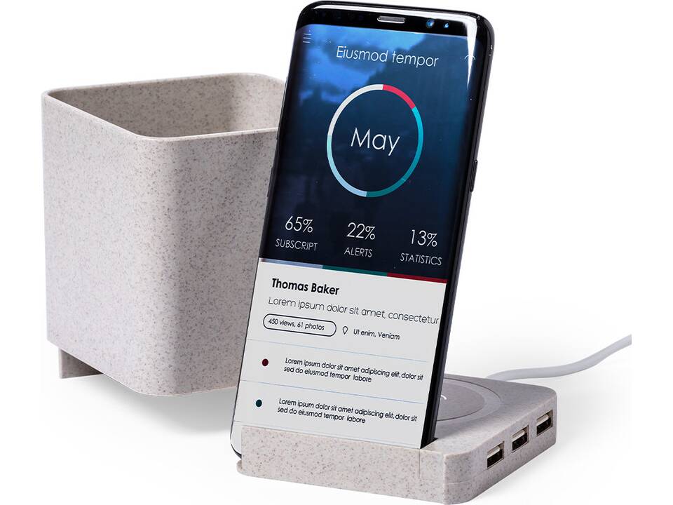 Multifunctioneel pennenbakje uit tarwestro 3