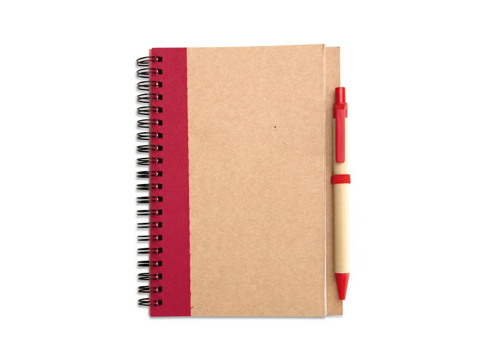 Notitieblok met bio balpen