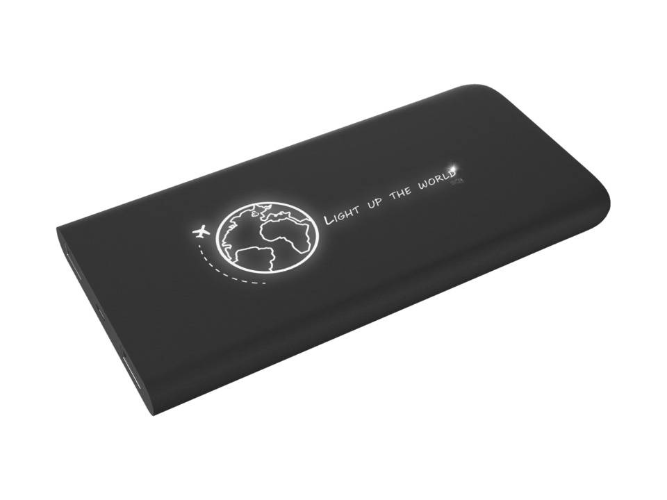 Powerbank voorzien van draadloze oplader en zuignapjes met oplichtend logo - 5000 mAh 3