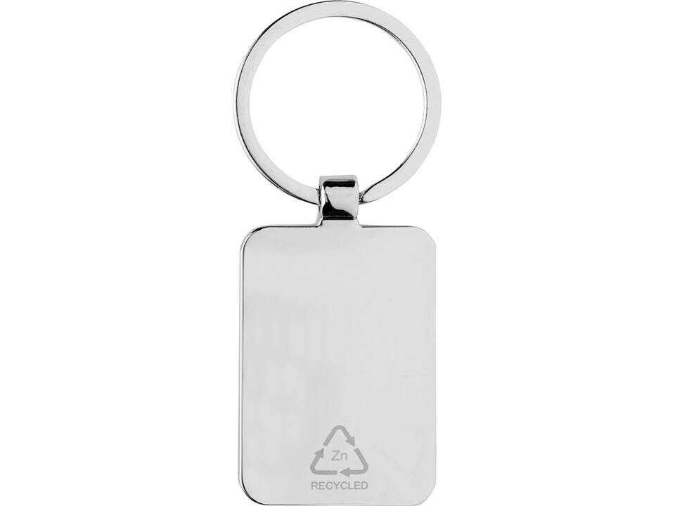 RCS gerecycled zinc alloy rechthoekige sleutelhanger 3
