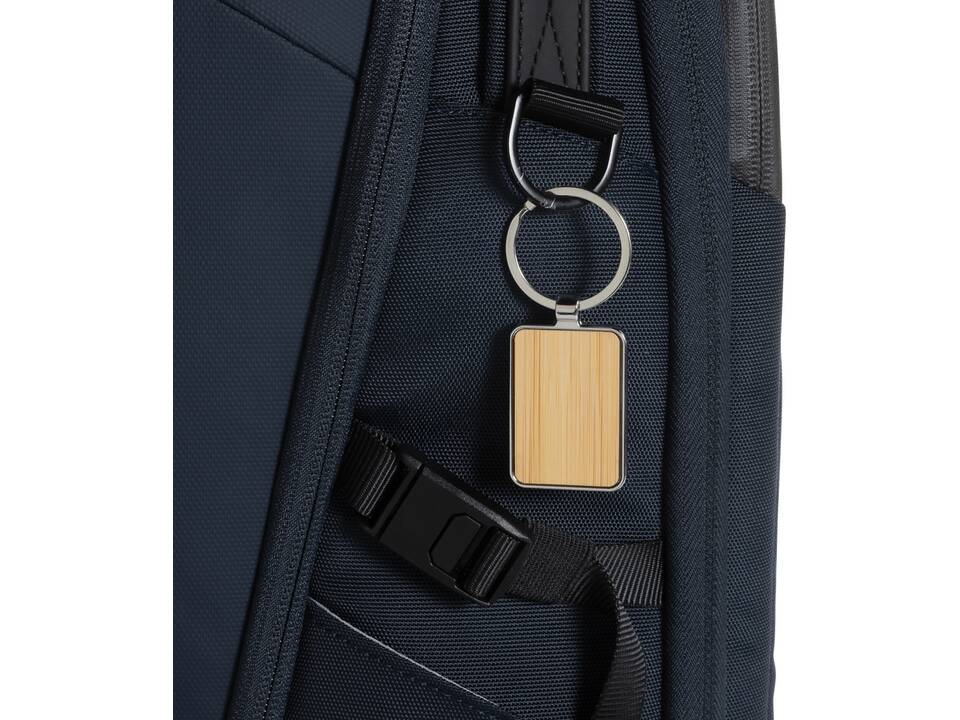 RCS gerecycled zinc alloy rechthoekige sleutelhanger 5