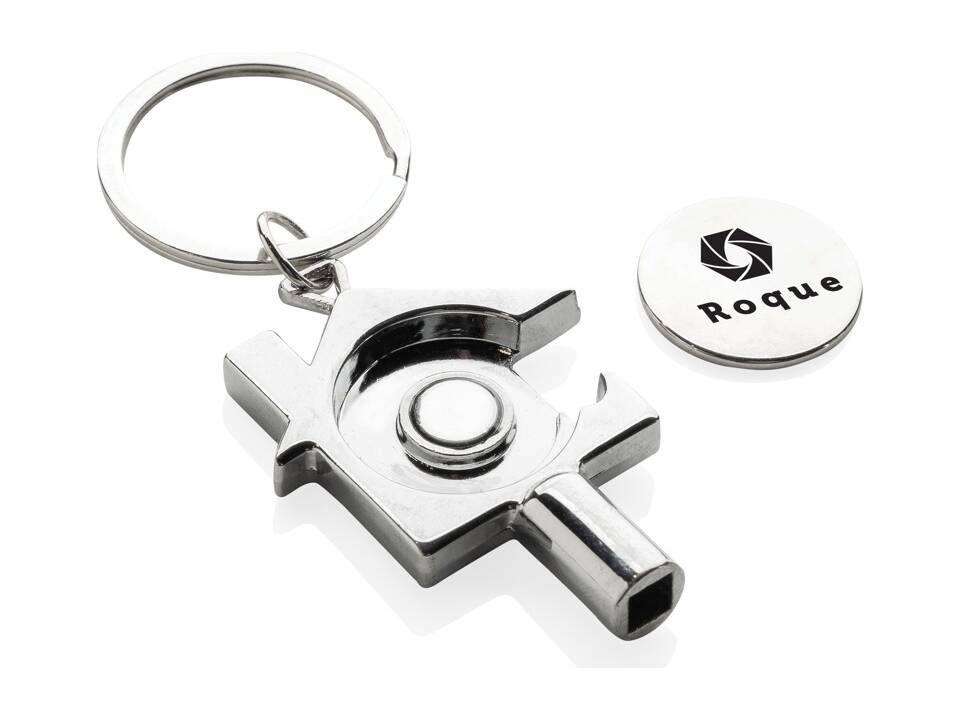 RCS gerecycled zinc alloy 3 in 1 sleutelhanger 4