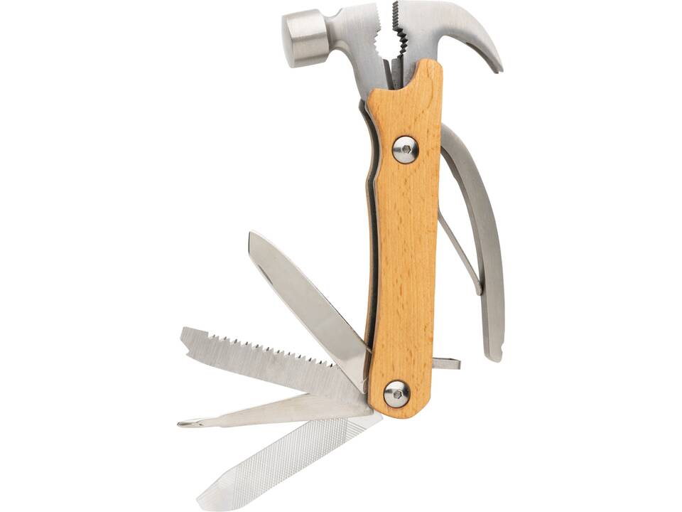 FSC® houten multitoolhamer met 10 functies 2