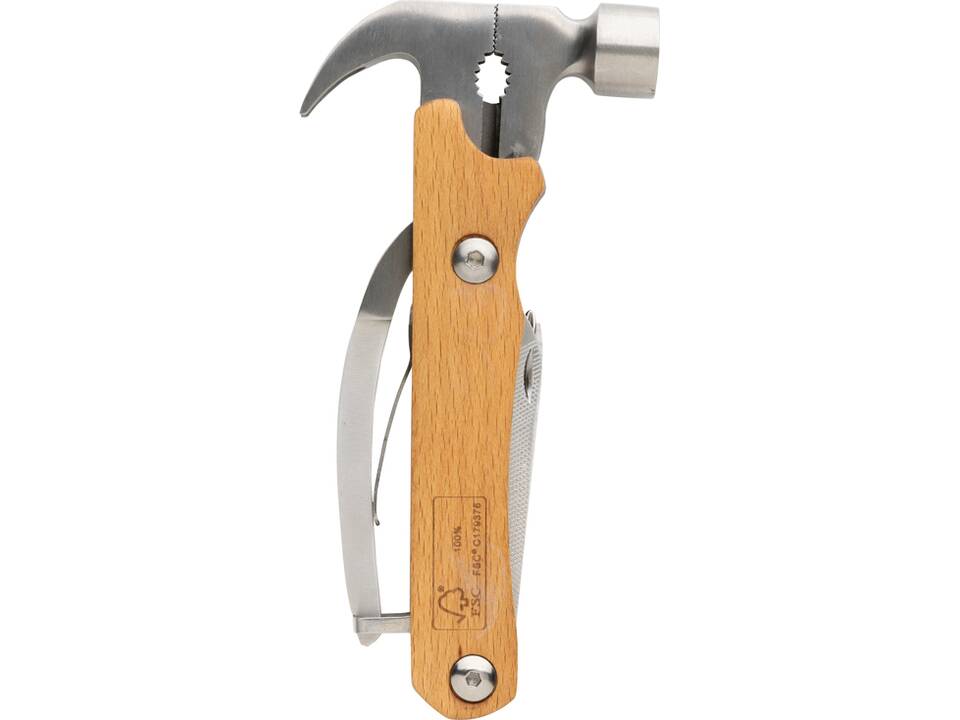 FSC® houten multitoolhamer met 10 functies 4