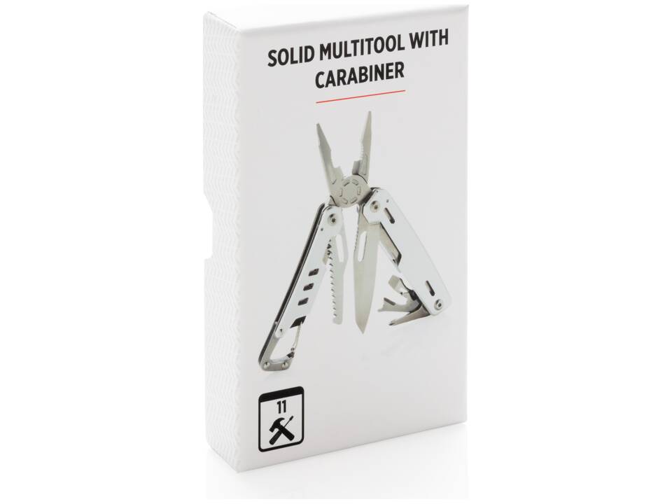 Solid multitool met karabijnhaak 23