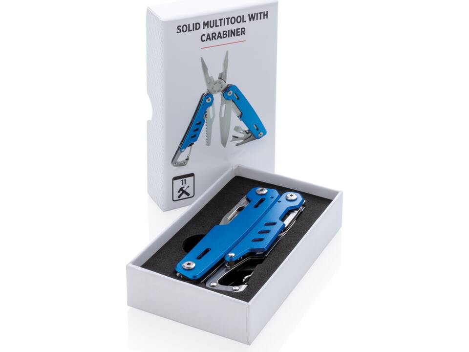 Solid multitool met karabijnhaak 29