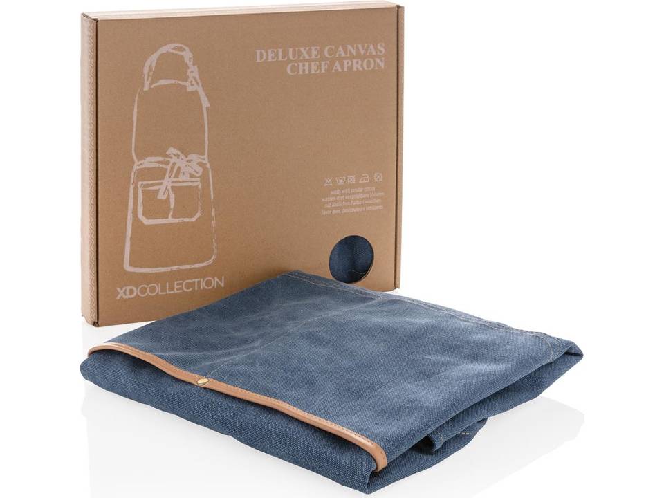 Deluxe canvas keukenschort 4