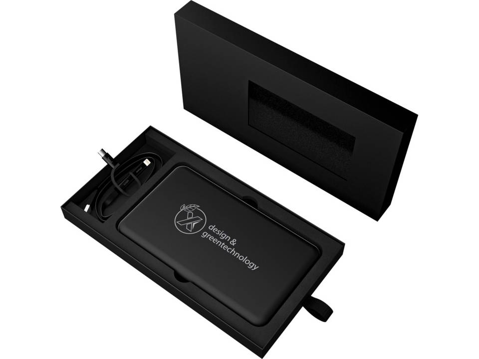 Powerbank Solar met oplichtend logo - 5000 mAh 5