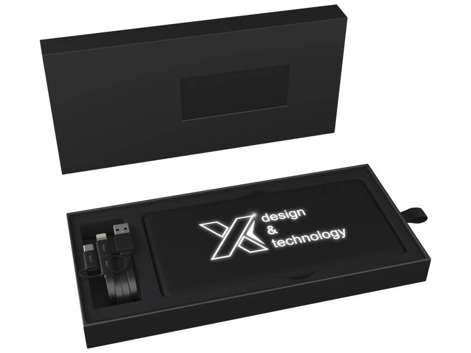 Powerbank solar met oplichtend logo - 8000 mAh 1