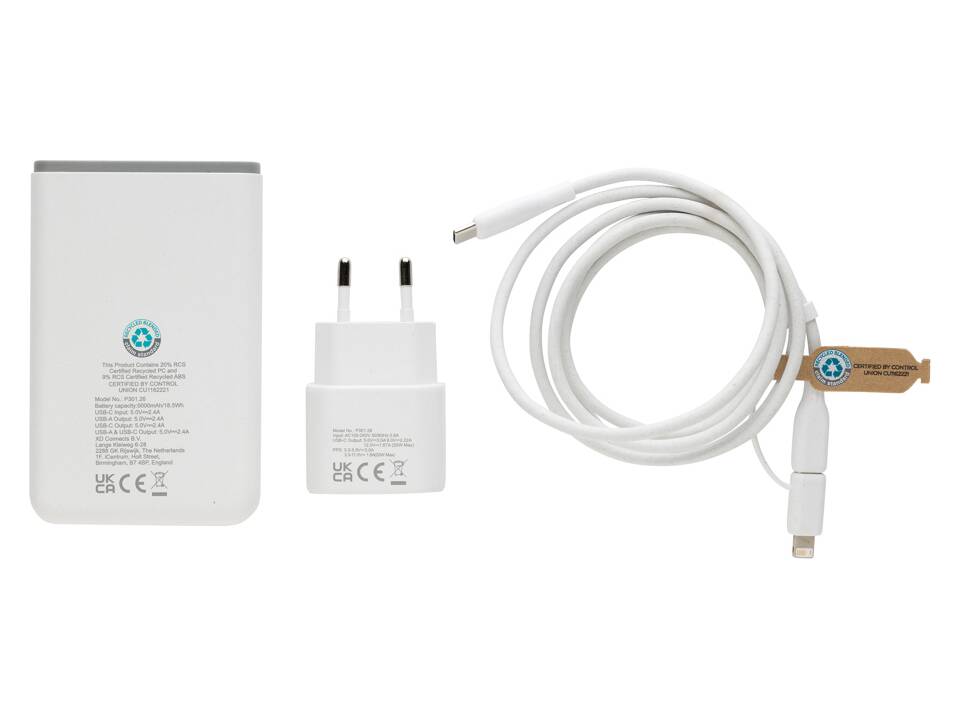 Surge RCS gerecycled PET 20W type C 3-delige oplaadset 6