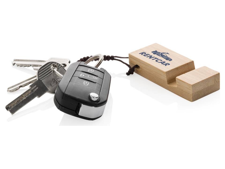 Standkey bamboe sleutelhanger telefoonstandaard 7