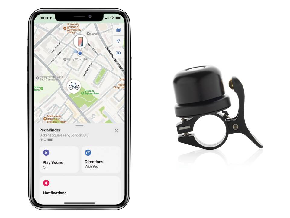 Pedalfinder fietsbel met wereldwijd lokaliseren 6