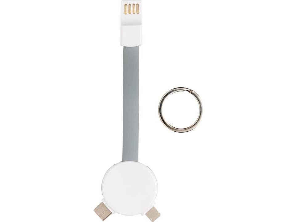 3-in-1 kabel connector sleutelhanger voor iOs en Android 4