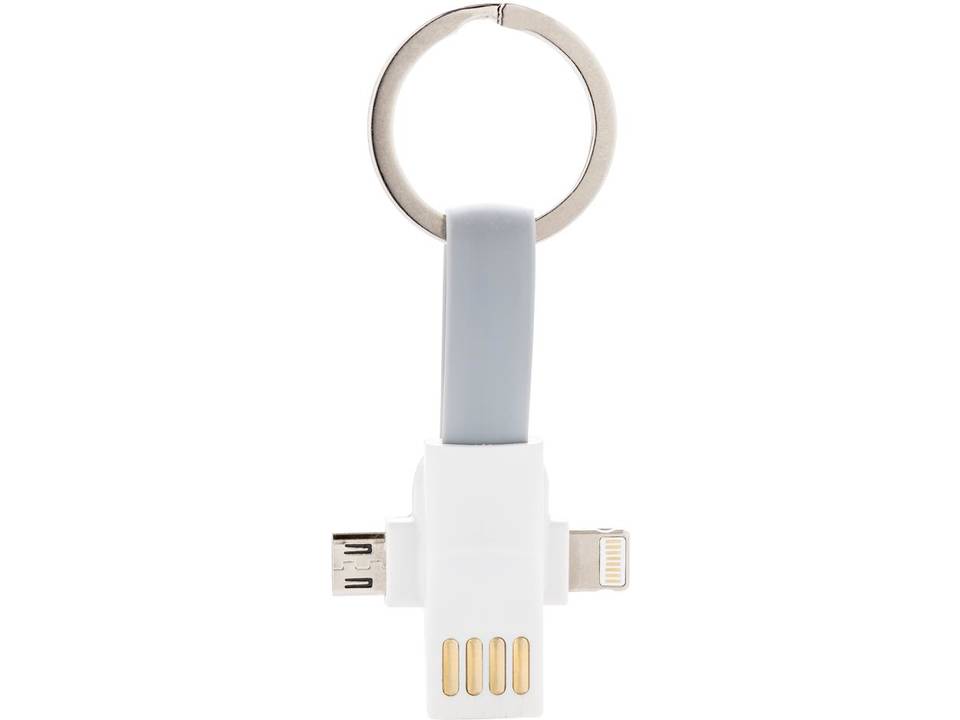 Sleutelhanger kabel met 3 verschillende connectoren 8