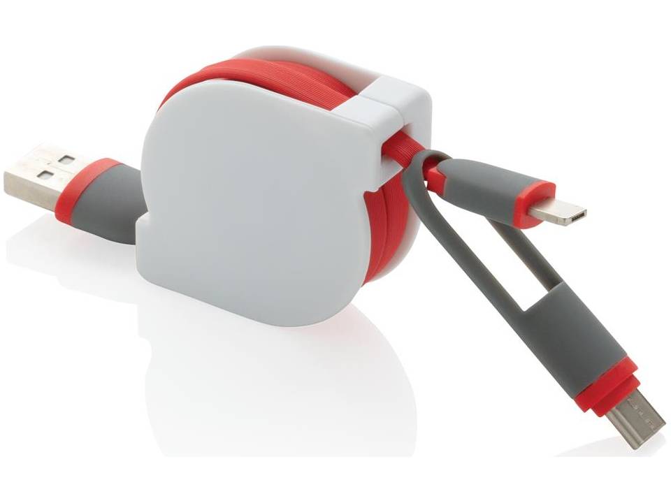 3-in-1 kabel met rolmechanisme 15