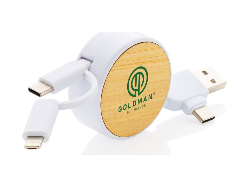 RCS gerecycled 6-in-1 oprolbare kabel 6