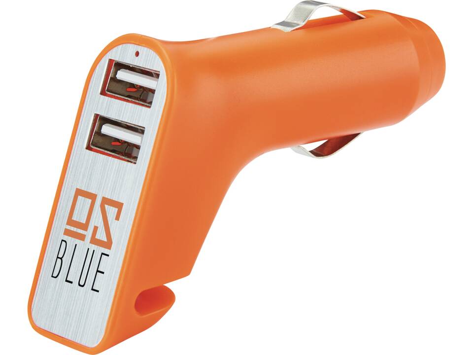 Veiligheids autolader met 2 USB poorten 8