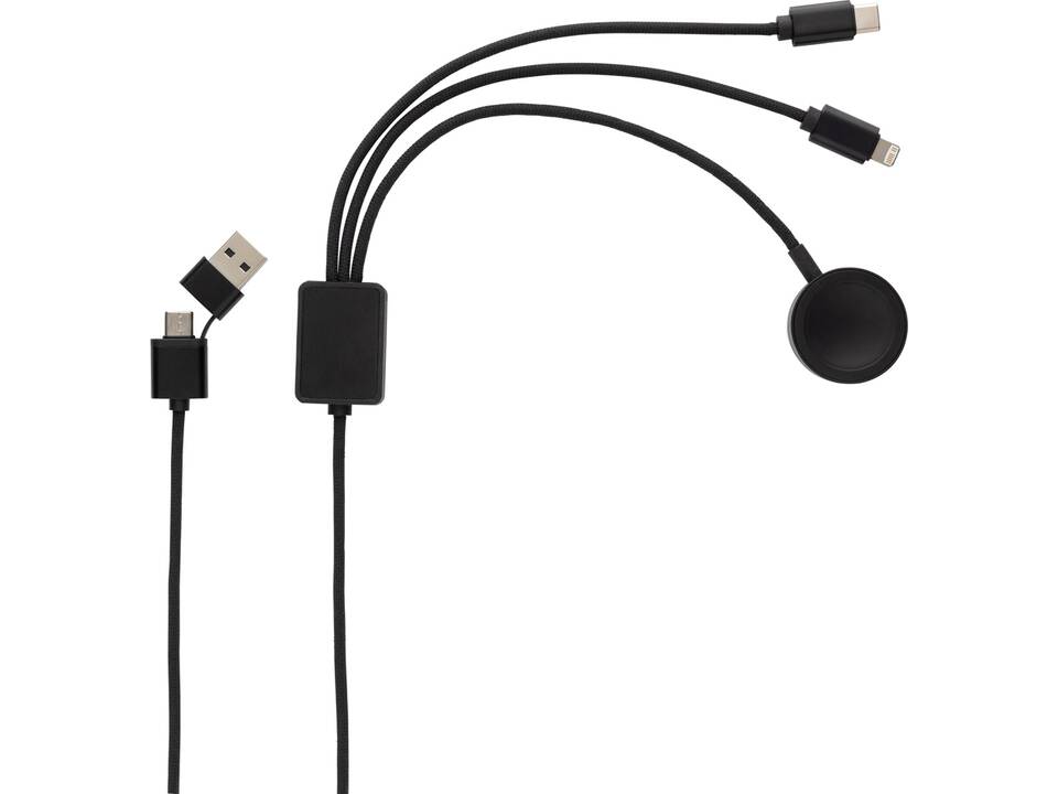 Terra RCS rPET 6-in-1 oplaadkabel met iWatch lader 1