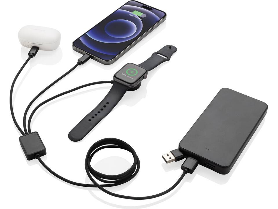 Terra RCS rPET 6-in-1 oplaadkabel met iWatch lader 3