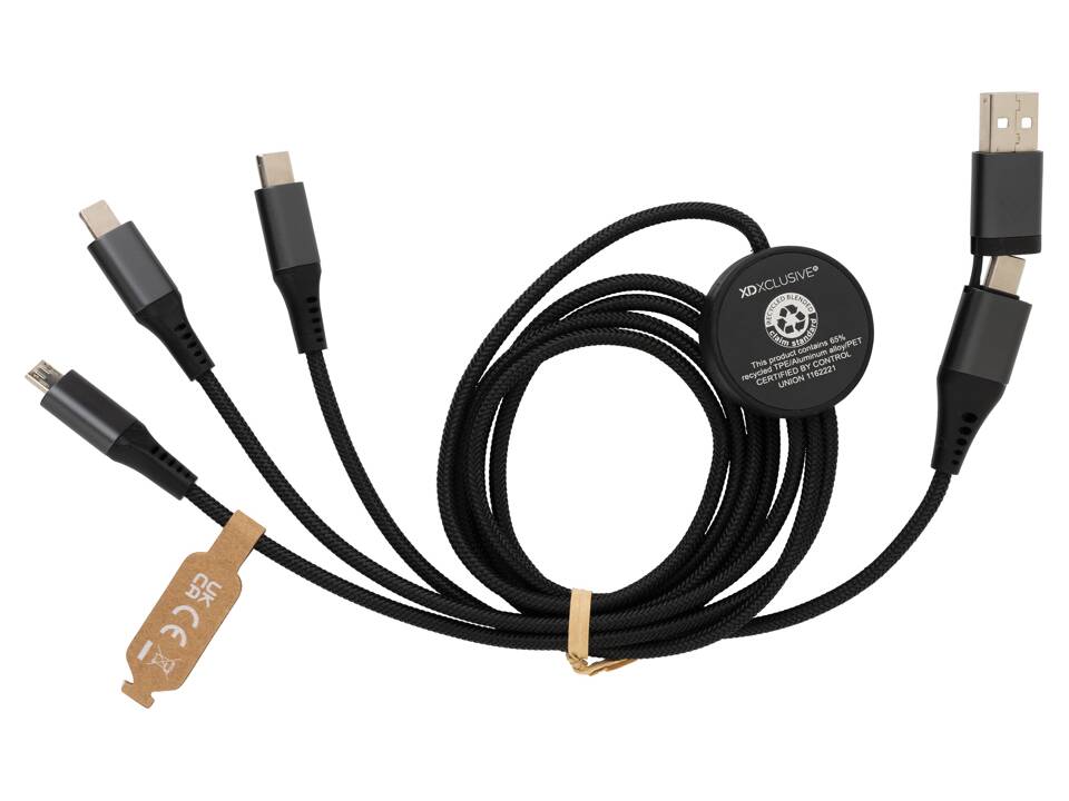 Terra RCS recycled aluminium 120 cm 6-in-1 kabel 1
