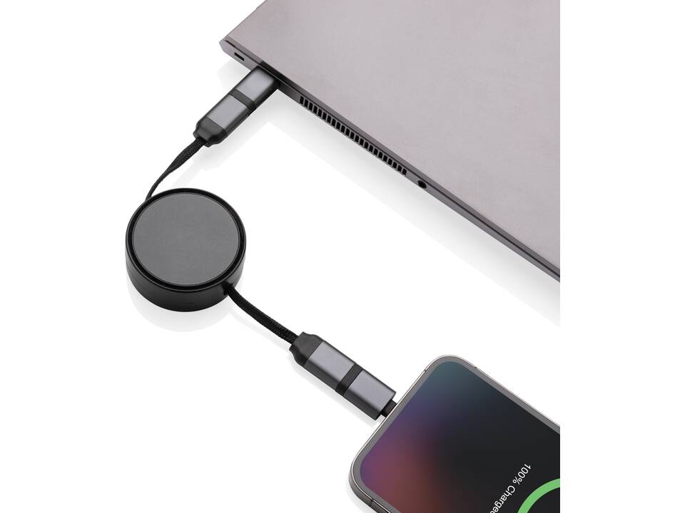 Terra RCS gerecycled aluminium uittrekbare 6-in-1-kabel 3