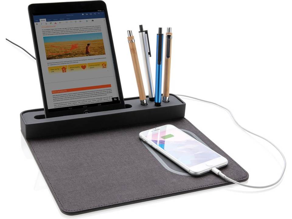 Air muismat met draadloze oplader en USB - 5 W 3