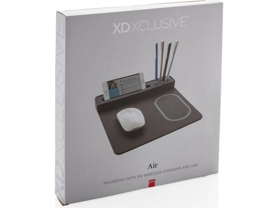 Air muismat met draadloze oplader en USB - 5 W 7