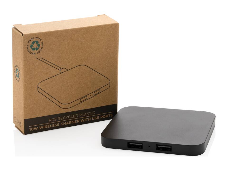 RCS recycled 10W draadloos oplader met USB-poorten 7