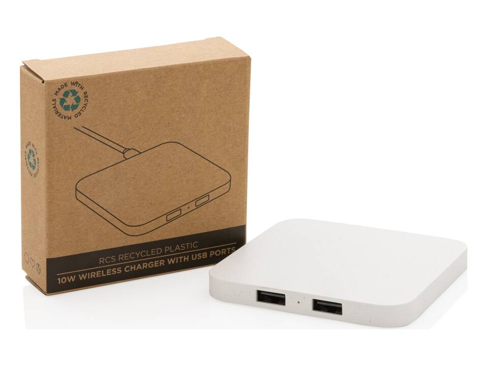RCS recycled 10W draadloos oplader met USB-poorten 16